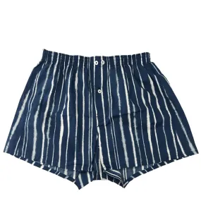 Anonymous Ism Stripe Bleached Print Boxers Blue