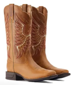 Ariat® Ladies Rockdale Almond Buff Tan Western Boots