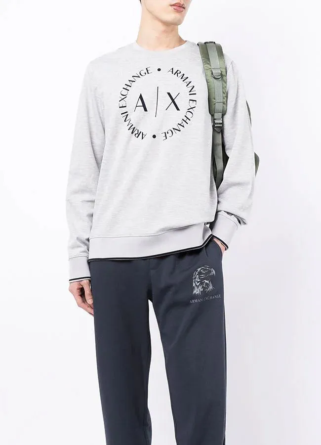 Armani Exchange Pullover Sweatshirt With Front Circle Logo