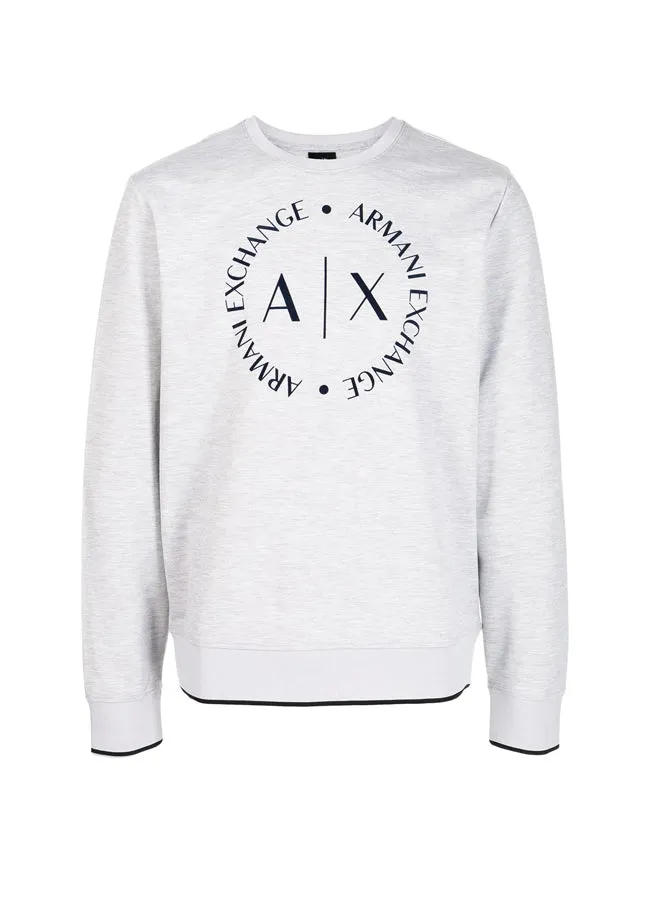 Armani Exchange Pullover Sweatshirt With Front Circle Logo