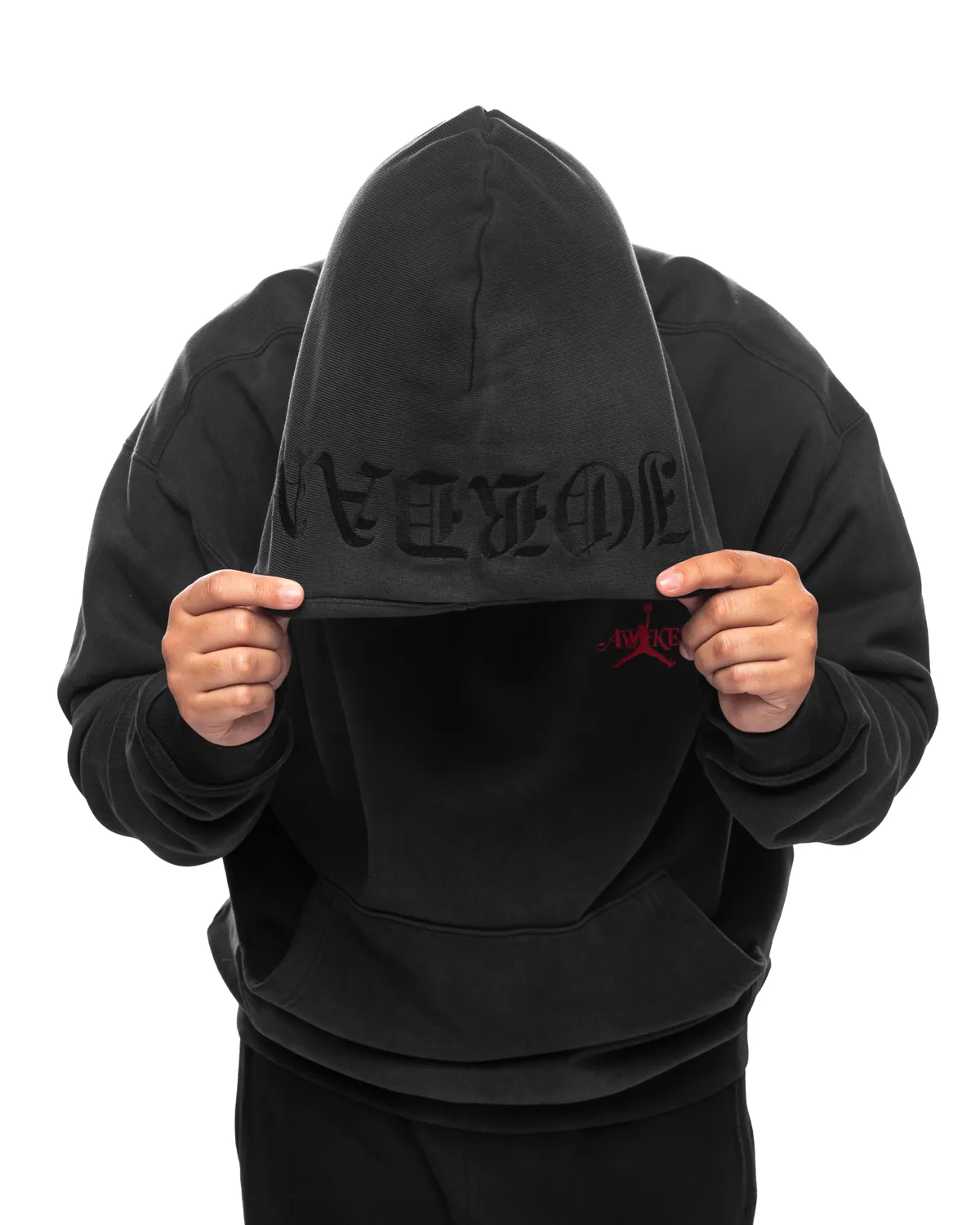 Awake NY x Hooded Sweatshirt Black/Sail/University Red