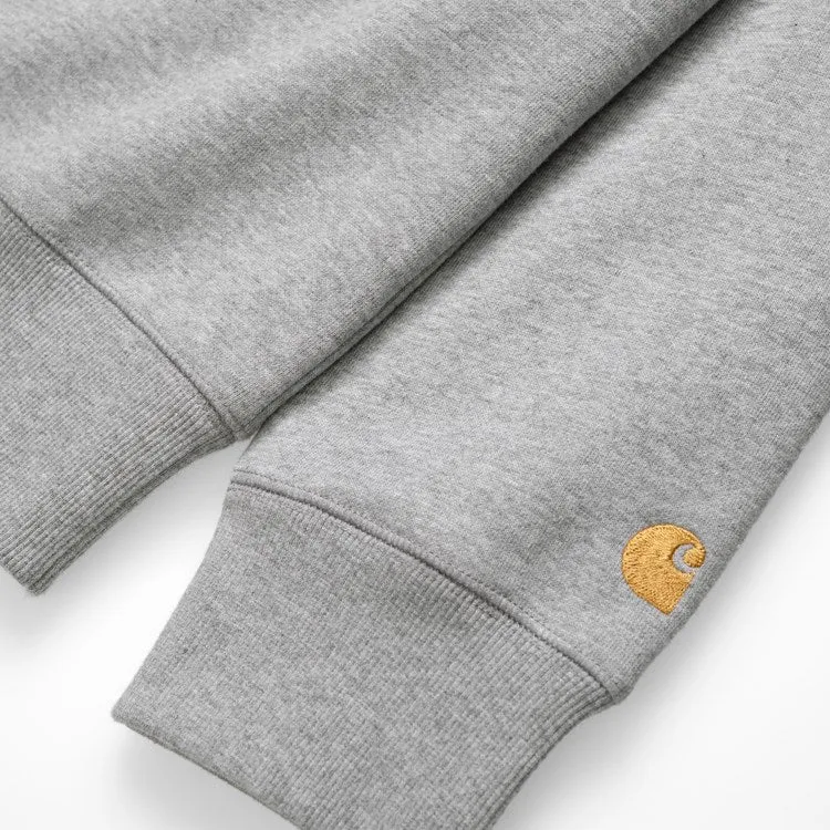 Carhartt Chase Sweat Grey Heather / Gold