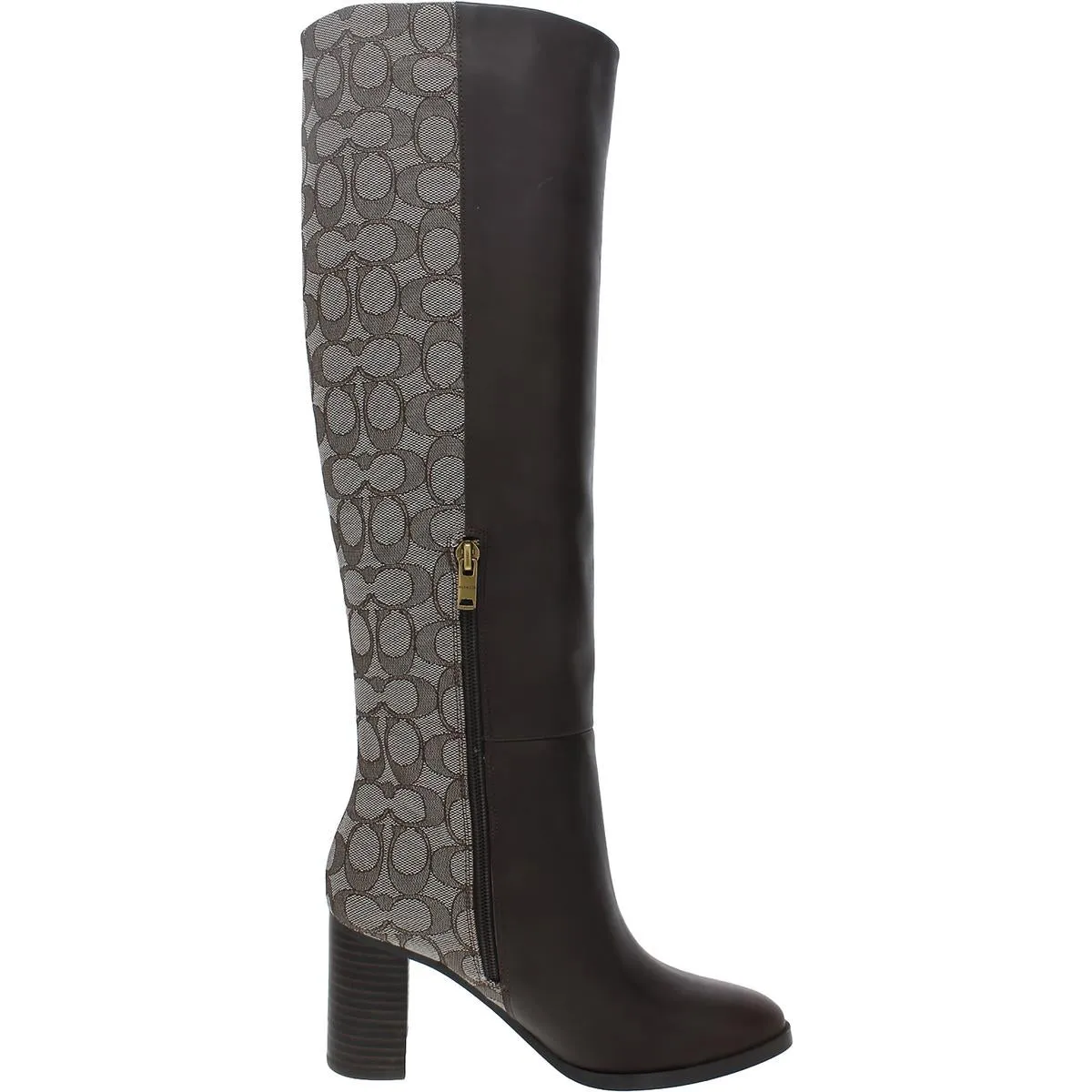 Coach Womens Ollie Leather Riding Knee-High Boots