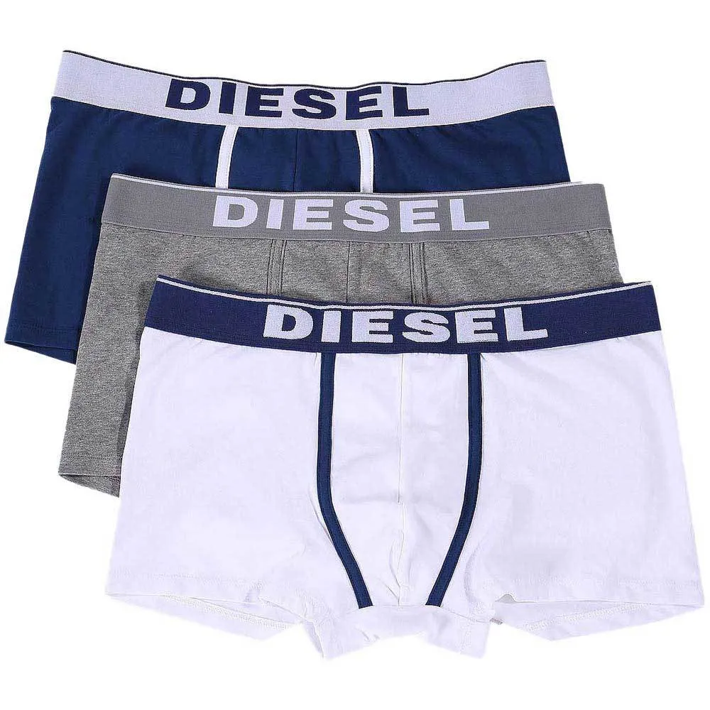 Diesel Navy / Grey / White UMBX-DAMIEN  3 Pack Boxer Trunks