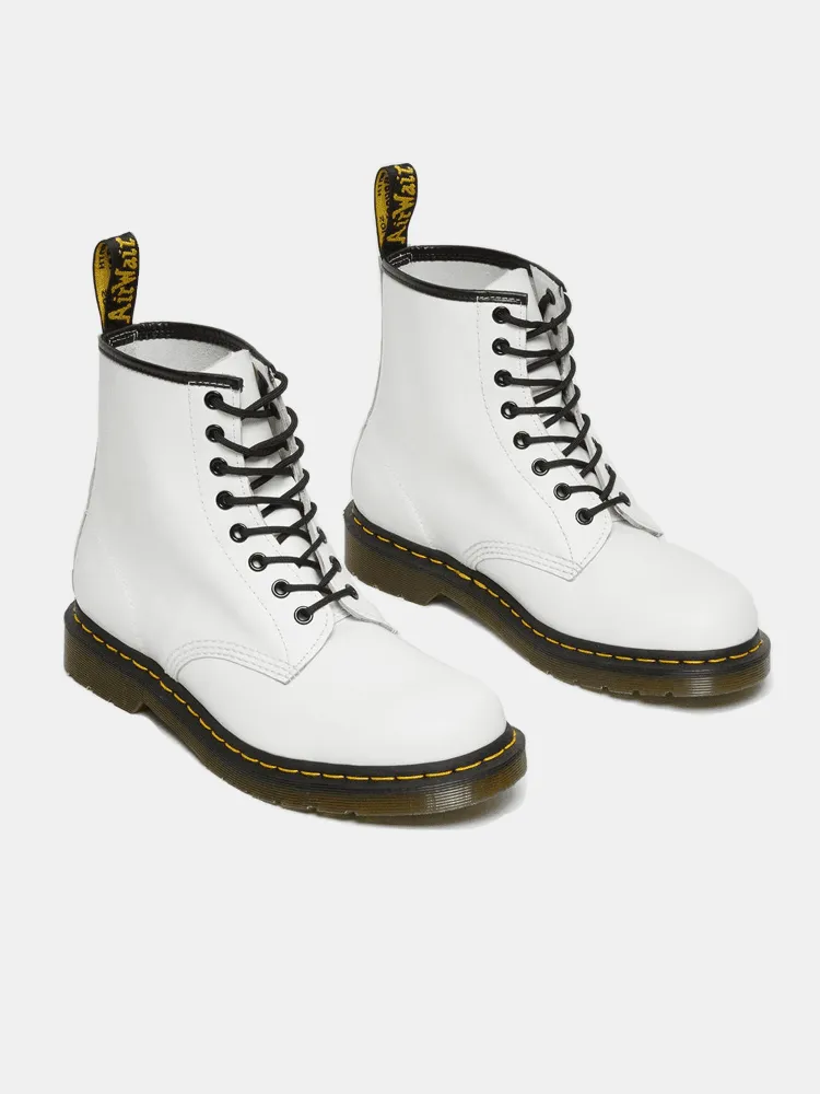 Dr Martens 1460 8Eye Boot - White Smooth