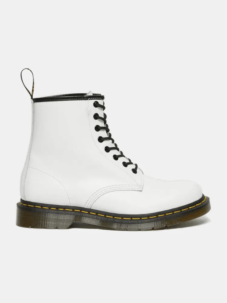 Dr Martens 1460 8Eye Boot - White Smooth