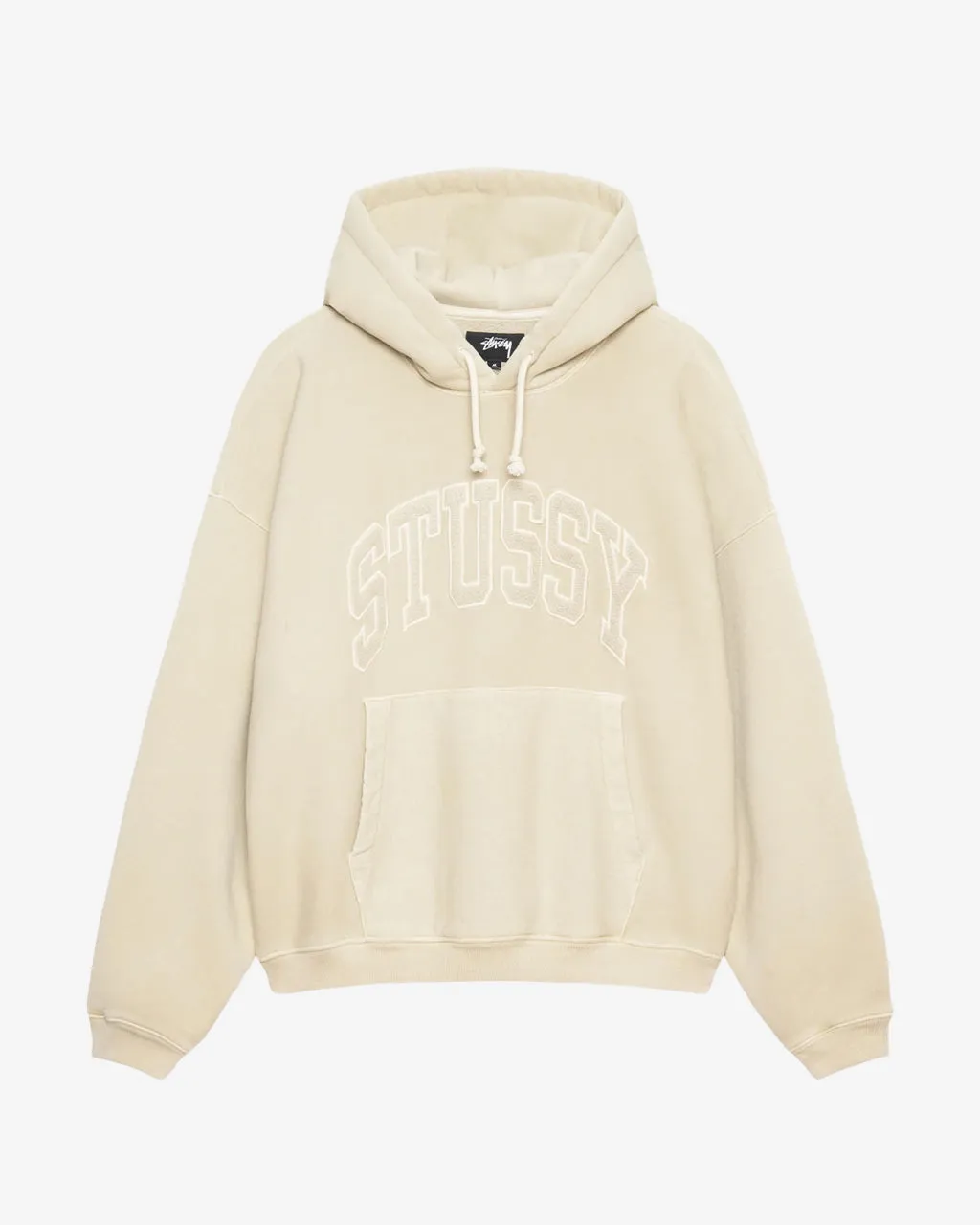 Embroidered Relaxed Hoodie Sand