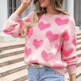 Fuzzy Heart Sweater