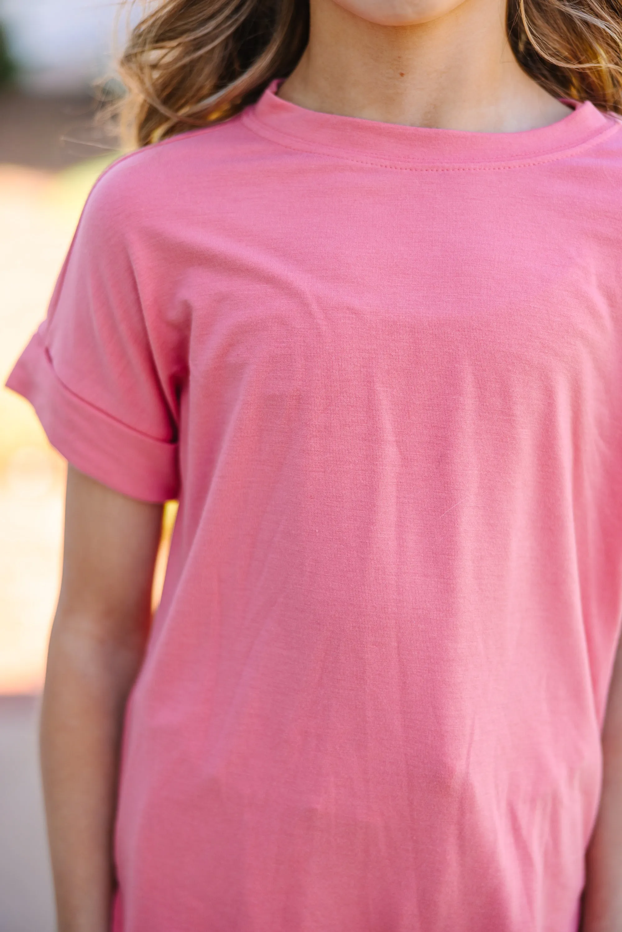 Girls: Make Your Life Easy Light Green Crew Neck Top