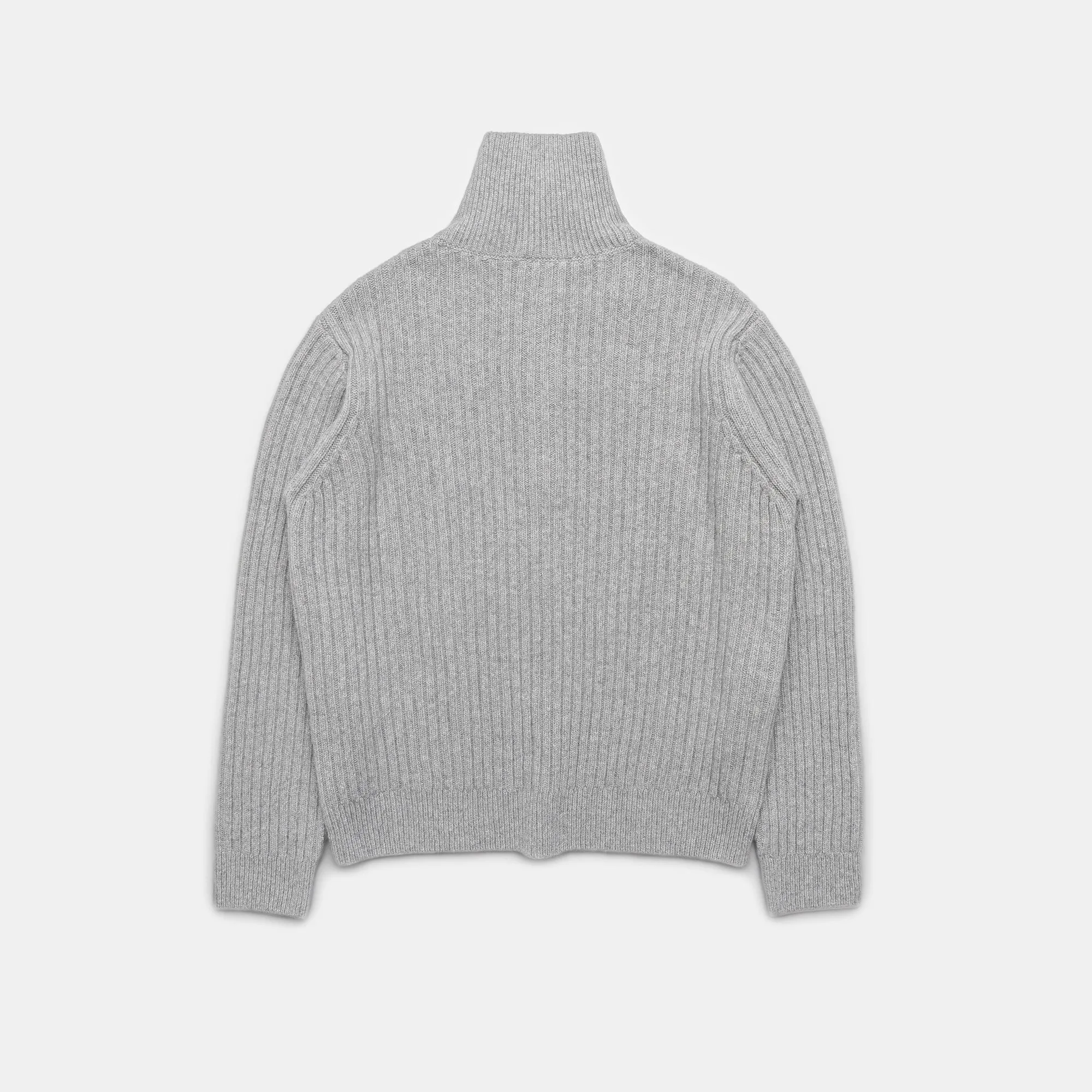 Half Zip Wool Sweater - Grey - Final Sale