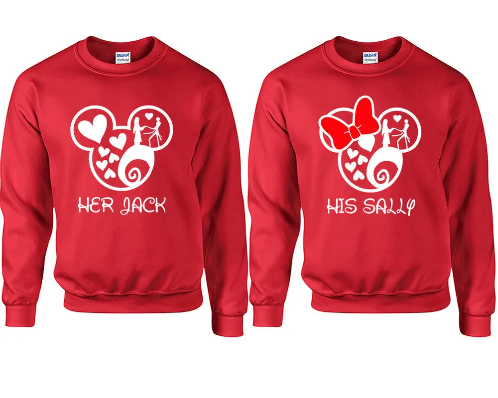 Her Jack His Sally Couple Matching Crewneck Sweater