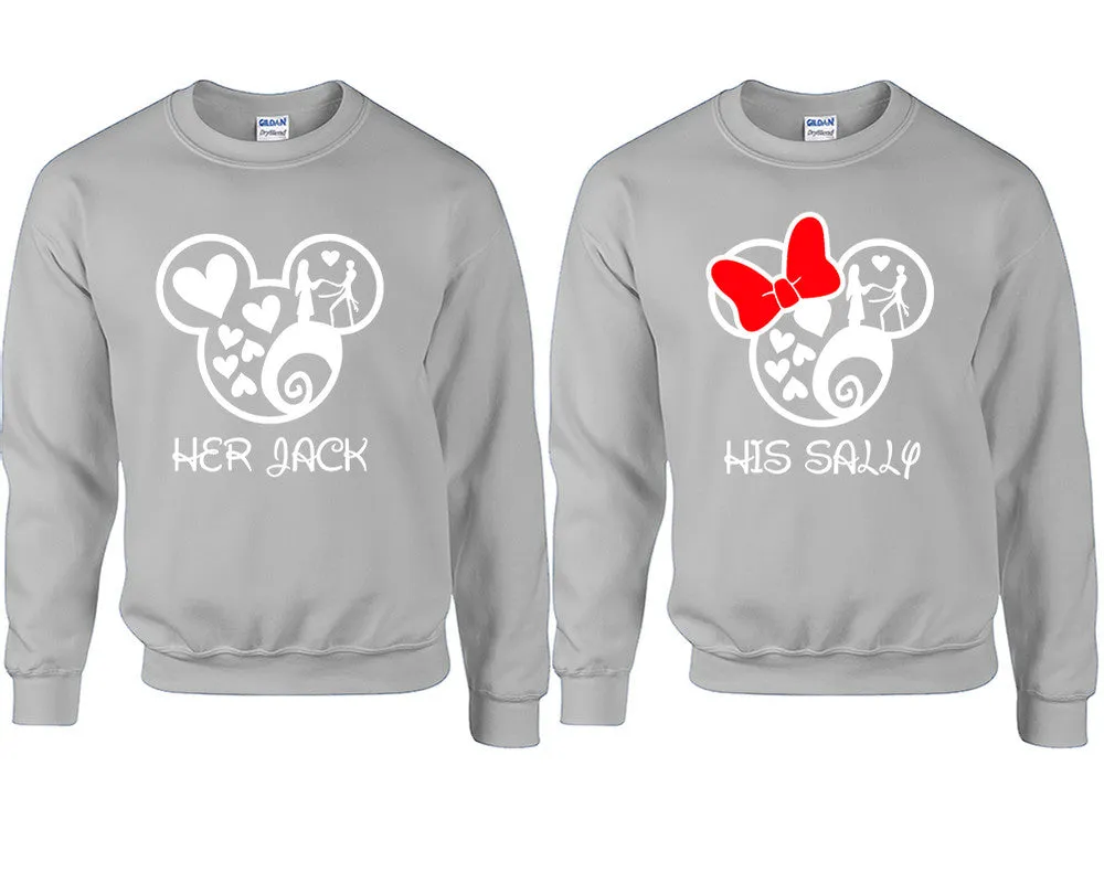 Her Jack His Sally Couple Matching Crewneck Sweater