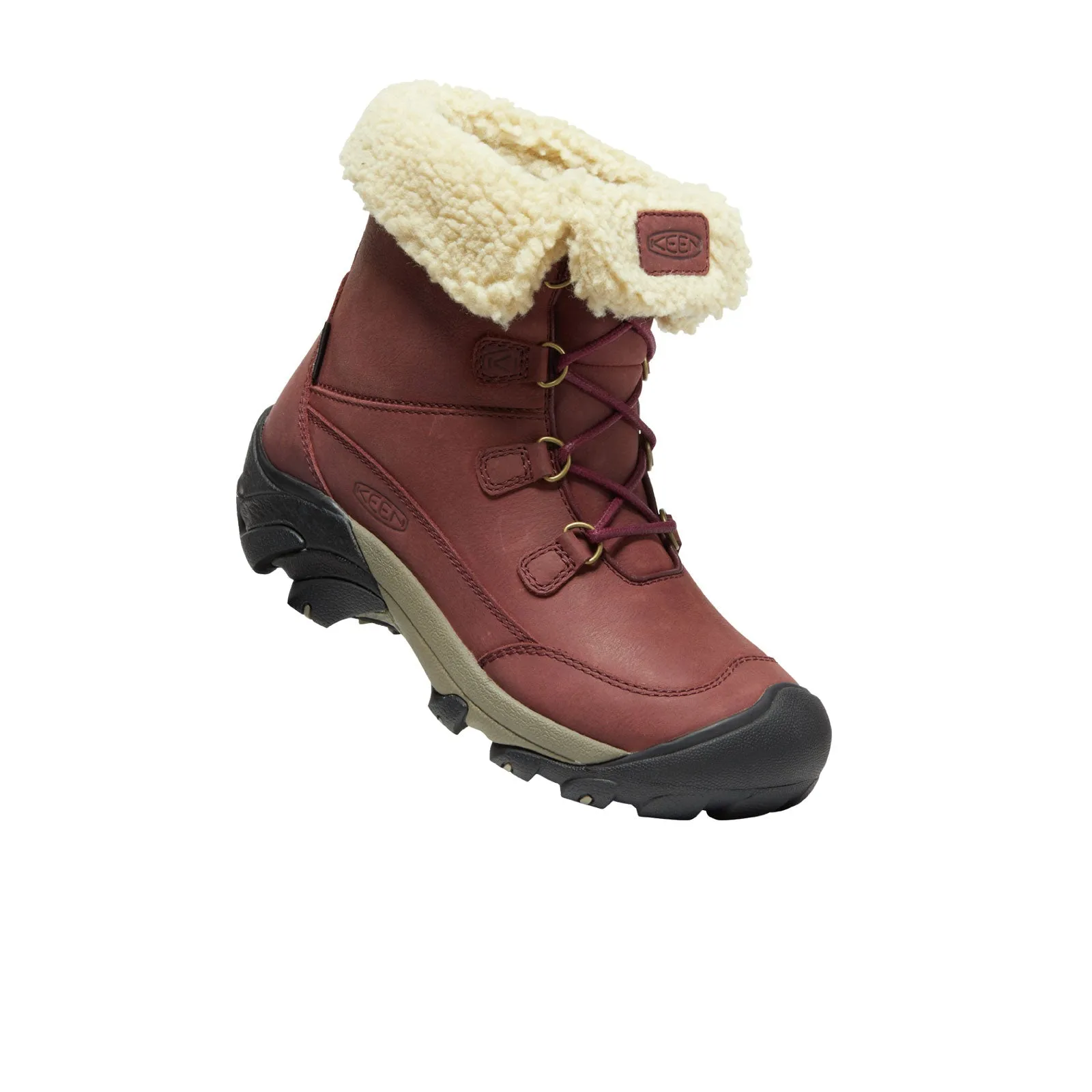 Keen Betty Short Waterproof Boot (Women) - Burgundy/Brindle