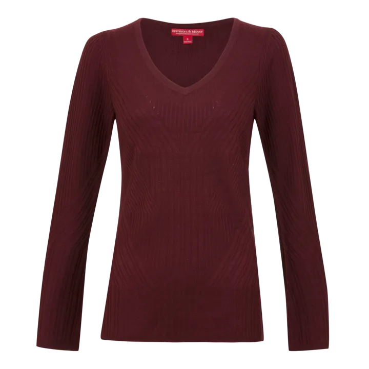 Cozy Krimson Klover Womens Coco V-Neck Sweater - Chic Knitwear for Effortless Style