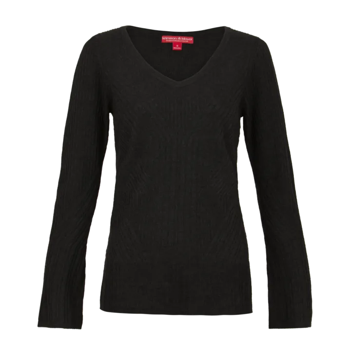 Cozy Krimson Klover Womens Coco V-Neck Sweater - Chic Knitwear for Effortless Style