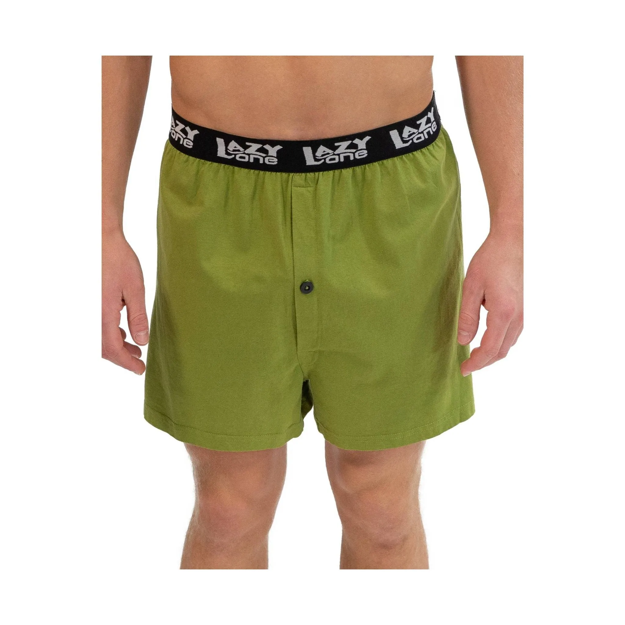 Lazy One Men's Stud Puffin Funny Boxer - Green/ Black