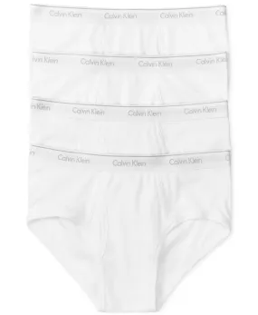 Men's Calvin Klein | All Cotton Classic Fit Brief 4-Pack | White