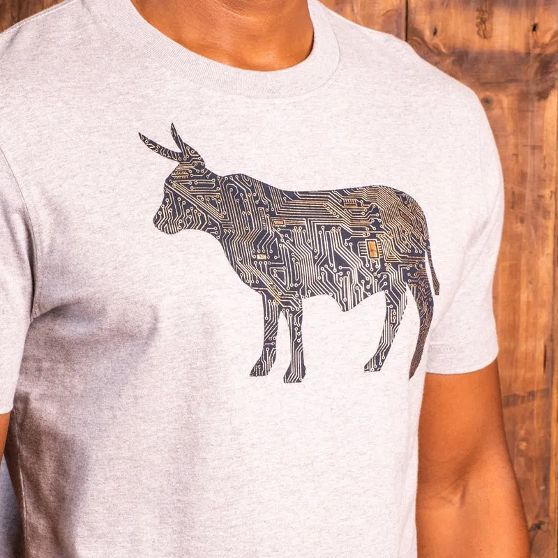 Nguni Outline Rivet V-Neck Tee Fatigue