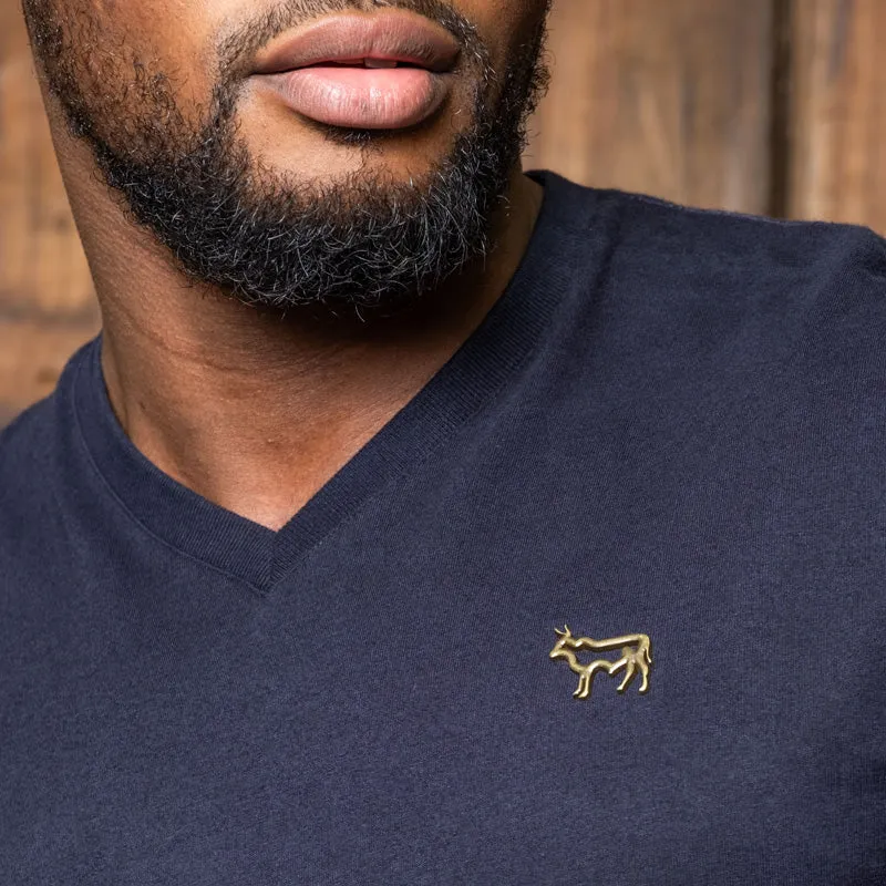 Nguni Outline Rivet V-Neck Tee Pelican