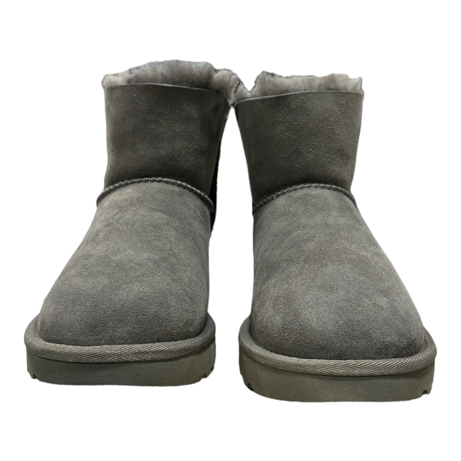 *No Box* UGG Women's Water Resistant Mini Bailey Button II Boots (Grey, 8)