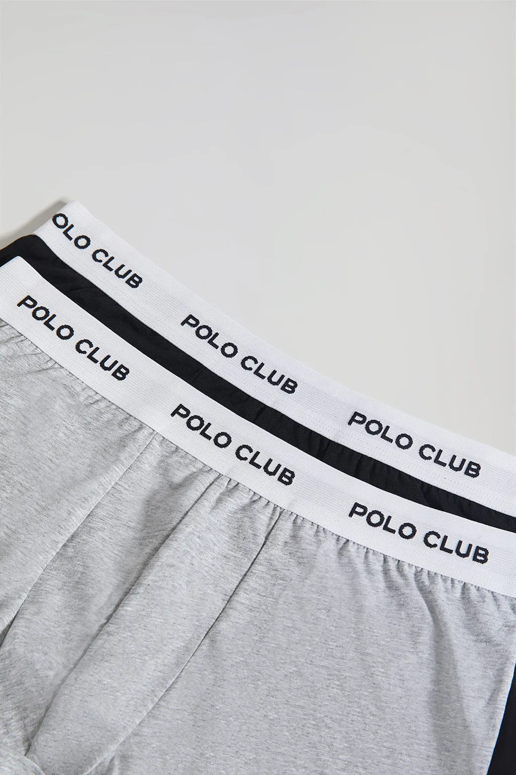 Pack de dos boxers negro y gris con logotipo Polo Club