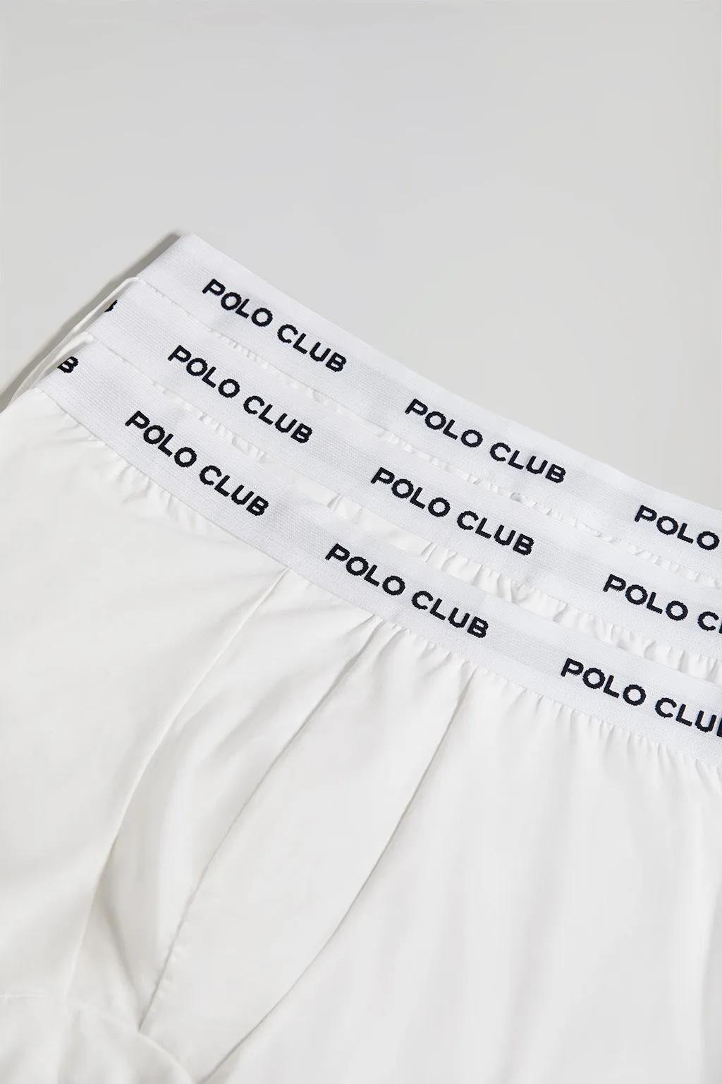 Pack de tres boxers blancos con logotipo Polo Club