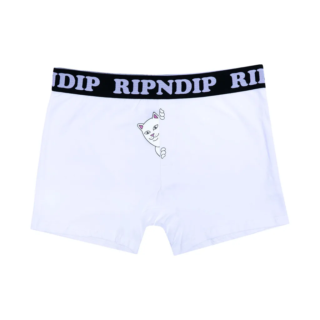 Peek A Nermal Boxers (White)