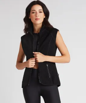 Quilted Lightweight Athletic Vest - Black