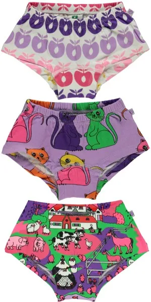 Smfolk Pink Bunnies 3-Pack Girls' Underwear