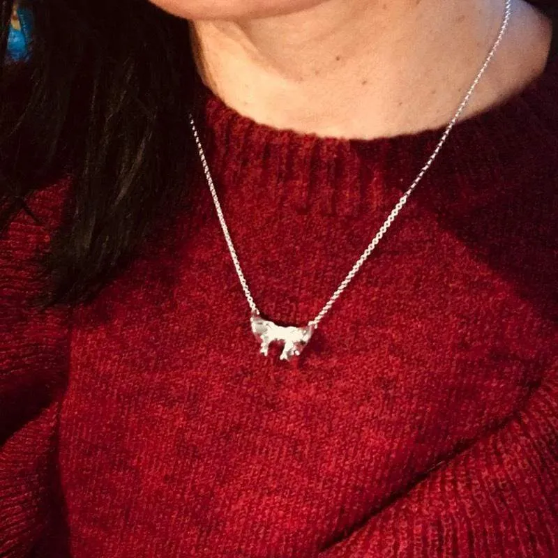 sphenoid bone necklace | silver