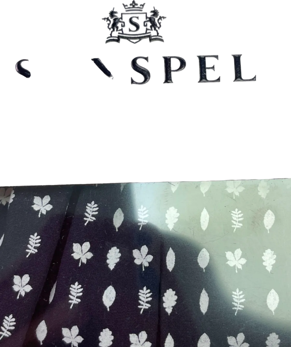 Sunspel Navy/White Leaf Print Cotton Boxer Short UK S