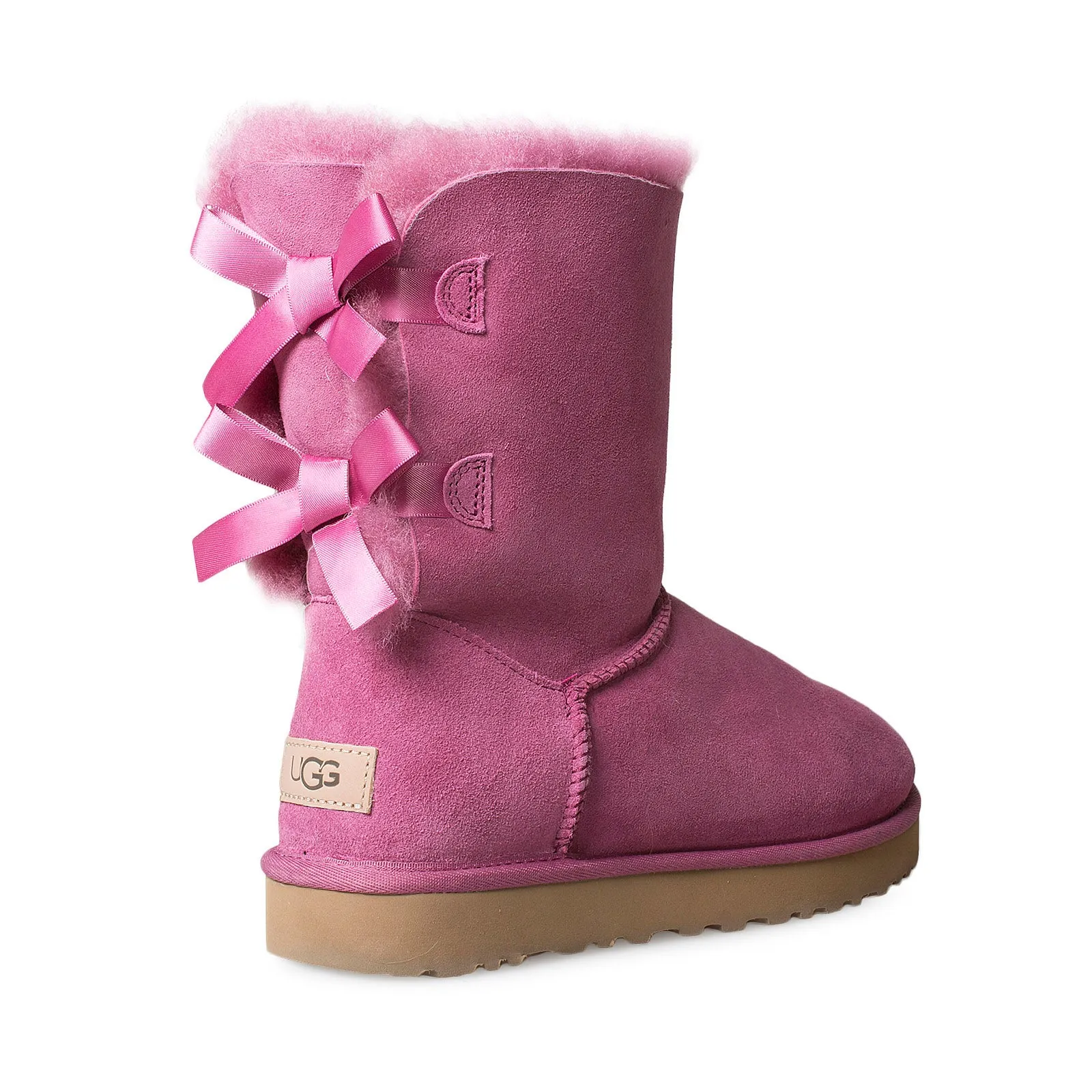 Womens UGG Bailey Bow II Boots in Dark Dusty Rose – Stylish and Cozy Footwear