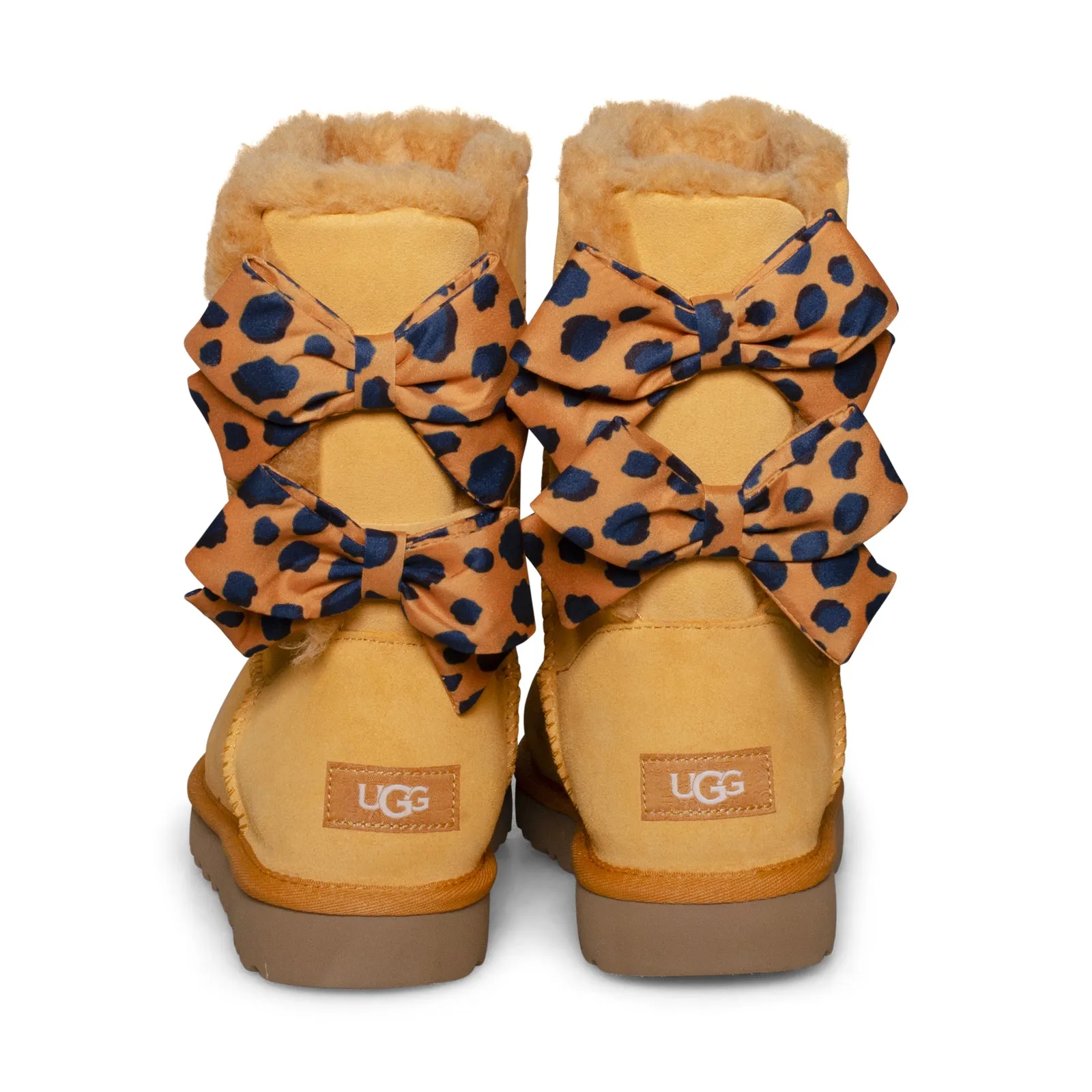 UGG Bailey Bow Retro Spots Sweet Potato Boots - Women's