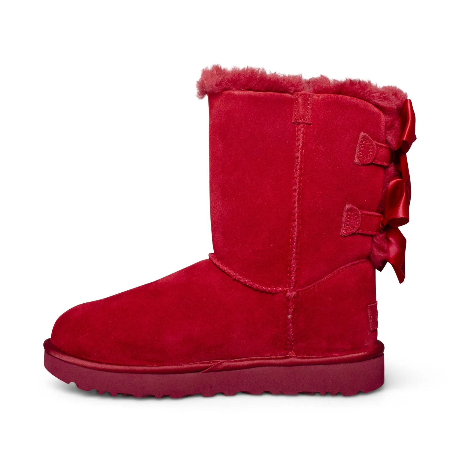 UGG Bailey Bow Satin Red Bean Boots - Women's