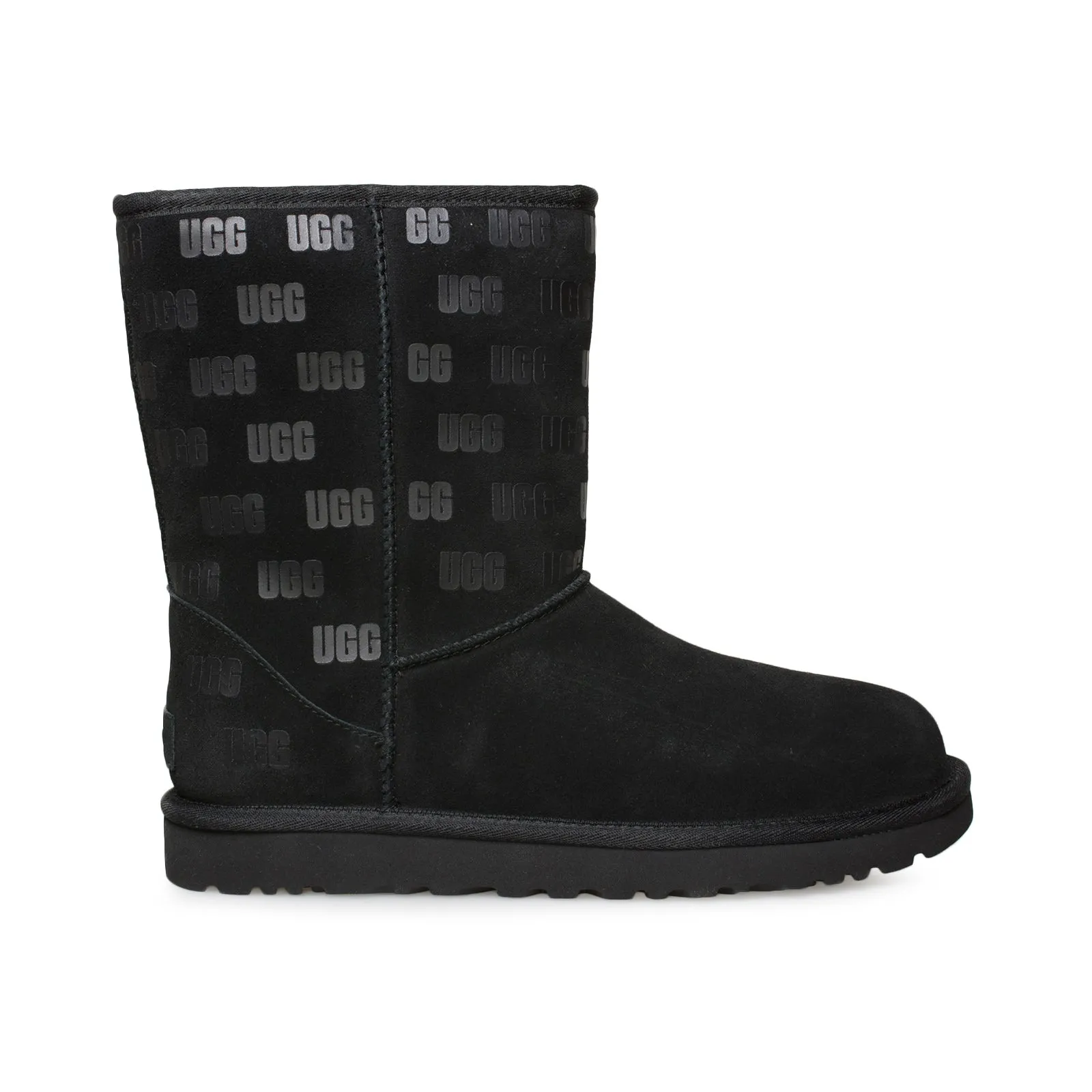 UGG Classic Short II UGG Print Black Boots - Women's