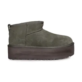 UGG Classic Ultra Mini Platform Forest Night Boots - Women's